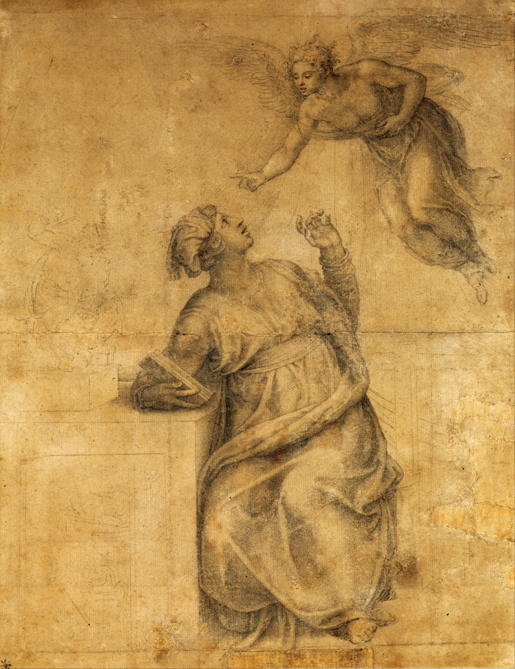  米开朗基罗·博那罗蒂 Michelangelo di Lodovico Buonarroti Simoni——素描草稿 (13)